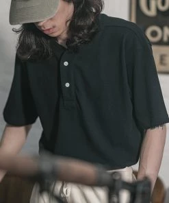 Non Stock MFG. CO. 9.8 Oz Cotton Pique Baseball T-Shirt - Black TOPS