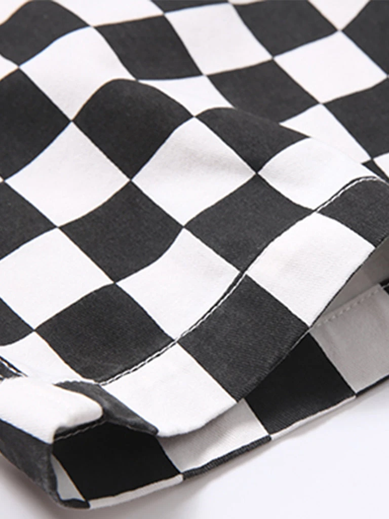 Bob Dong Check Flag Racing Track Shorts BOTTOMS 5 Bob Dong Check Flag Racing Track Shorts BOTTOMS