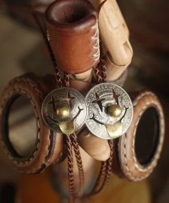 Old Selling Leather Joker Cents Coin Bolo Tie ACCESSORIES 14 Old Selling Leather Joker Cents Coin Bolo Tie ACCESSORIES