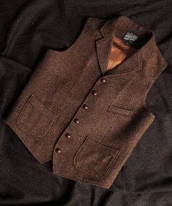 Annual Ring TOPS Brown Tweed Hunting Vest