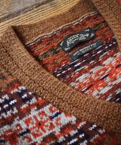 Annual Ring Shetland Wool Fair Isle Sweater Vest - Camel 12 Annual Ring Shetland Wool Fair Isle Sweater Vest - Camel