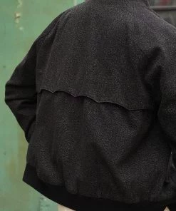 Annual Ring 12 Oz Salt & Pepper Chambray Harrington Jacket OUTERWEAR