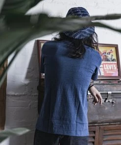 Non Stock MFG. CO. 9 Oz Cotton Tubular T-Shirt - Denim Blue TOPS 16 Non Stock MFG. CO. 9 Oz Cotton Tubular T-Shirt - Denim Blue TOPS