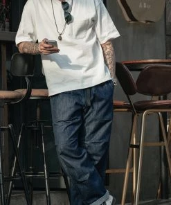 Non Stock MFG. CO. 9.8 Oz Cotton Classic Pocket T-Shirt - White TOPS 16 Non Stock MFG. CO. 9.8 Oz Cotton Classic Pocket T-Shirt - White TOPS