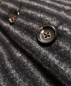 Annual Ring Black & White Striped Tweed Vest TOPS