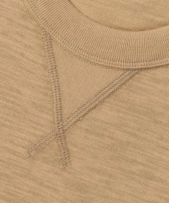 Non Stock MFG. CO. Heavyweight US Cotton Gusset Tubular T-Shirt - Sand 17 Non Stock MFG. CO. Heavyweight US Cotton Gusset Tubular T-Shirt - Sand