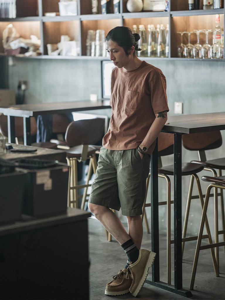 Non Stock MFG. CO. TOPS 9.8 Oz Cotton Classic Pocket T-Shirt - Light Brown 5 Non Stock MFG. CO. TOPS 9.8 Oz Cotton Classic Pocket T-Shirt - Light Brown