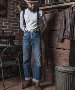 Bronson MFG. CO. June 2022 14 Oz Side Closing Henley T-Shirt - White