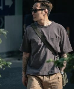 Non Stock MFG. CO. TOPS 9.8 Oz Cotton Classic Pocket T-Shirt - Dark Gray 16 Non Stock MFG. CO. TOPS 9.8 Oz Cotton Classic Pocket T-Shirt - Dark Gray