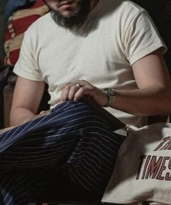 Bronson MFG. CO. 1940s USN Crew Slub Cotton T-Shirt TOPS 24 Bronson MFG. CO. 1940s USN Crew Slub Cotton T-Shirt TOPS