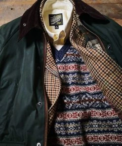 Annual Ring TOPS Shetland Wool Fair Isle Sweater Vest - Navy