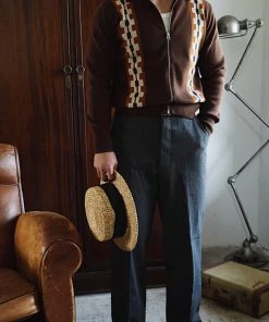 Remains Clothing 1950s Retro Zip-Up Sport Sweater BEST SELLERS