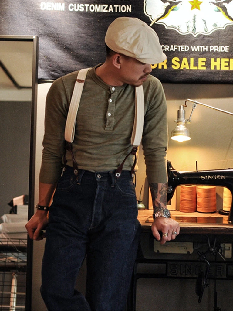 Ranger Overall NEW ARRIVALS Vintage HBT Newsboy Cap - Beige 4 Ranger Overall NEW ARRIVALS Vintage HBT Newsboy Cap - Beige