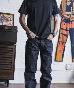 Non Stock MFG. CO. TOPS 9 Oz Cotton Tubular T-Shirt - Black 19 Non Stock MFG. CO. TOPS 9 Oz Cotton Tubular T-Shirt - Black