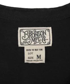Bronson MFG. CO. Retro Long Sleeve Henley T-Shirt - Black 19 Bronson MFG. CO. Retro Long Sleeve Henley T-Shirt - Black