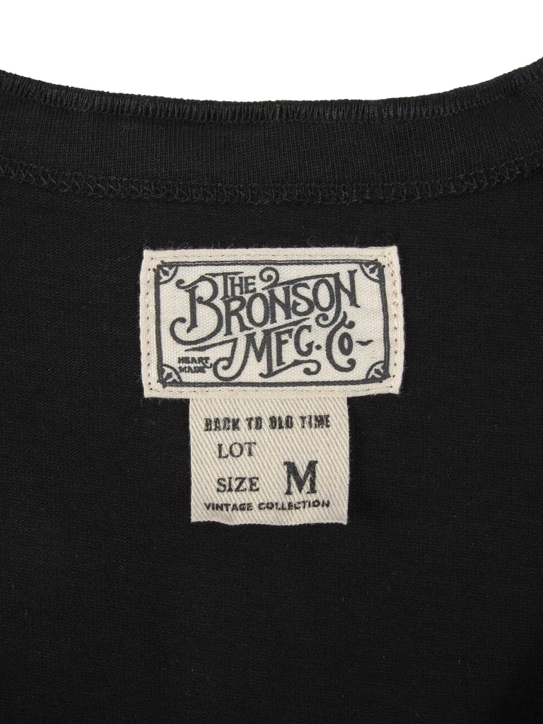 Bronson MFG. CO. Retro Long Sleeve Henley T-Shirt - Black 9 Bronson MFG. CO. Retro Long Sleeve Henley T-Shirt - Black