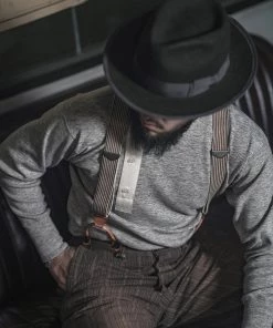 Bronson MFG. CO. 14 Oz Side Closing Henley T-Shirt - Gray