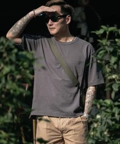 Non Stock MFG. CO. TOPS 9.8 Oz Cotton Classic Pocket T-Shirt - Dark Gray 17 Non Stock MFG. CO. TOPS 9.8 Oz Cotton Classic Pocket T-Shirt - Dark Gray