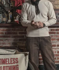 Bronson MFG. CO. 14 Oz Side Closing Henley T-Shirt - Apricot