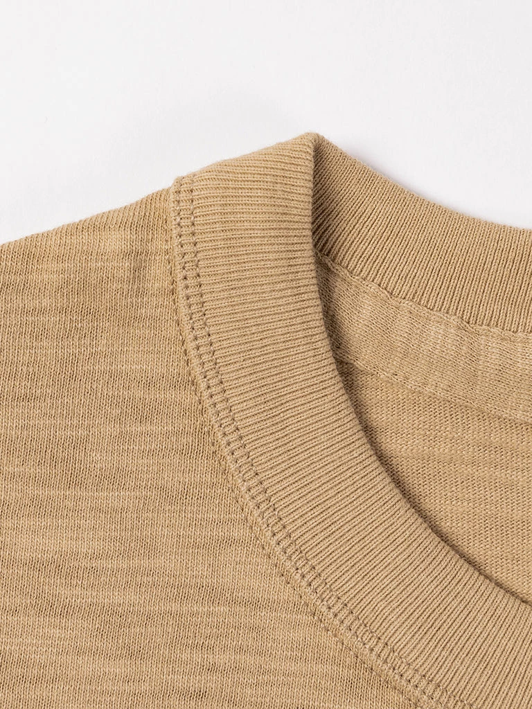 Non Stock MFG. CO. Heavyweight US Cotton Gusset Tubular T-Shirt - Sand 7 Non Stock MFG. CO. Heavyweight US Cotton Gusset Tubular T-Shirt - Sand