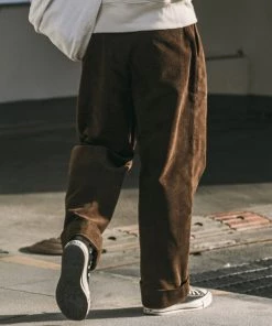 Non Stock MFG. CO. BOTTOMS 12.5 Oz 8 Wale Corduroy Trousers - Brown