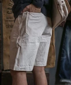 Bronson MFG. CO. BOTTOMS 1940s WWII USN 12 Oz HBT Fatigue Deck Shorts