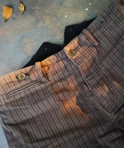 Annual Ring BEST SELLERS French Salt & Pepper Striped Chambray Work Trousers