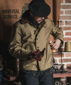 Bronson MFG. CO. TOPS WWII Early Model Submarine N-1 Woolen Deck Jacket 31 Bronson MFG. CO. TOPS WWII Early Model Submarine N-1 Woolen Deck Jacket