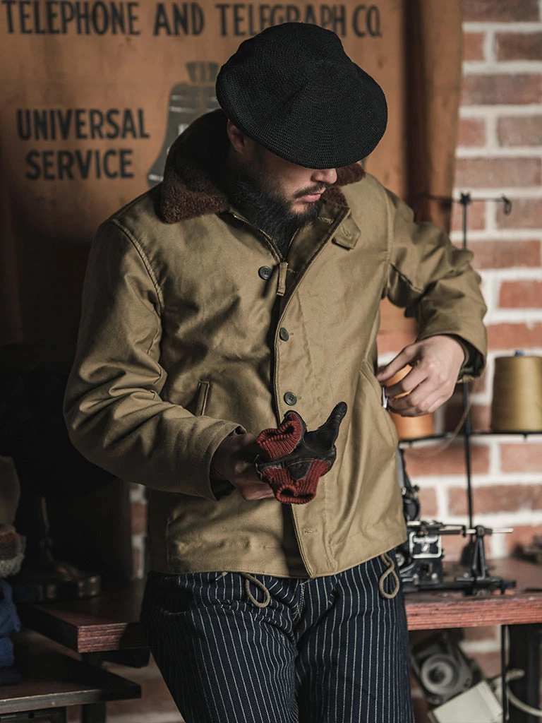 Bronson MFG. CO. TOPS WWII Early Model Submarine N-1 Woolen Deck Jacket 8 Bronson MFG. CO. TOPS WWII Early Model Submarine N-1 Woolen Deck Jacket