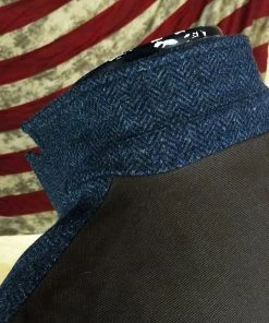 Annual Ring BEST SELLERS Navy Herringbone Tweed Lapel Vest