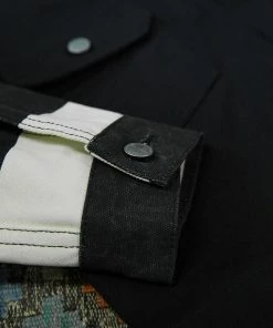 Bob Dong Motorcycle Style Black And White Stripe Type 2 Jacket TOPS