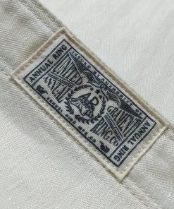 Annual Ring White Cotton-Linen Button-Down Shirt BEST SELLERS