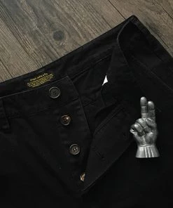 NVGS MFG. & Co. 1940s US Army Herringbone Twill Officer Chino Trousers - Black