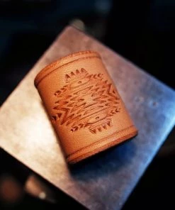 Old Selling Leather Leather Bandana Slide