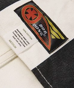 Bob Dong Wide Stripe Prisoner Style Motorcycle High Back Vintage Bib Overalls BOTTOMS