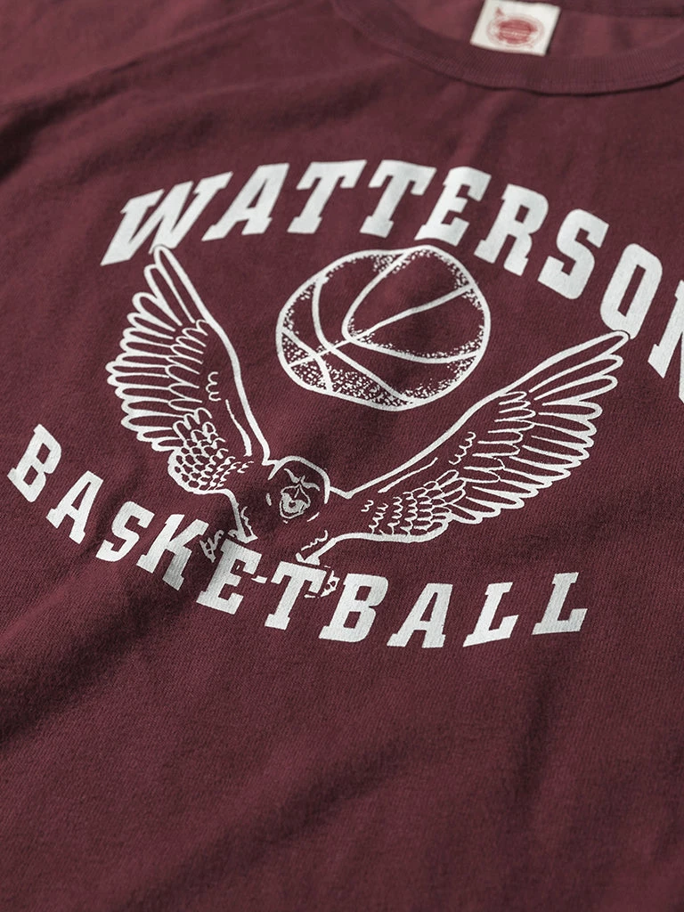 Non Stock MFG. CO. June 2022 Vintage Watterson Basketball Print Raglan Sleeve T-Shirt - Wine Red 8 Non Stock MFG. CO. June 2022 Vintage Watterson Basketball Print Raglan Sleeve T-Shirt - Wine Red