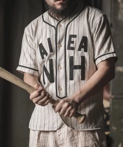 Bronson MFG. CO. WWII Military Baseball Shirt - AIEA NH NEW ARRIVALS