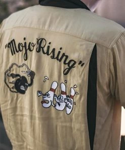 Non Stock MFG. CO. Loose Embroidery Bowling Shirt - Yellow