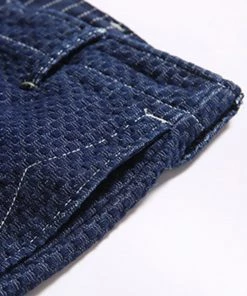 Bob Dong Lot DW7806 Yarn-Dyed Denim Wabash Sashiko Shorts BOTTOMS