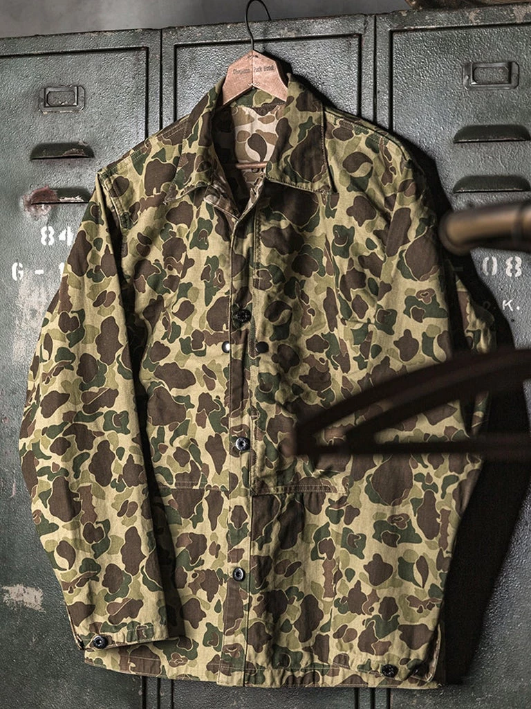 Bronson MFG. CO. TOPS WWII USMC Type P-44 HBT Duck Hunter Camo Jacket 6 Bronson MFG. CO. TOPS WWII USMC Type P-44 HBT Duck Hunter Camo Jacket