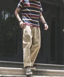 Non Stock MFG. CO. 1930s IVY Style Double Pleated Chino Trousers - Khaki May 2022 17 Non Stock MFG. CO. 1930s IVY Style Double Pleated Chino Trousers - Khaki May 2022