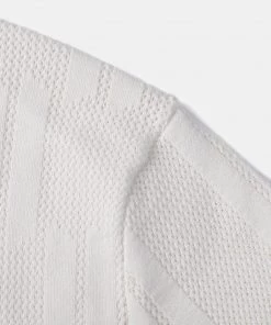 Annual Ring Retro Knitted Jacquard Polo Shirt - White BEST SELLERS