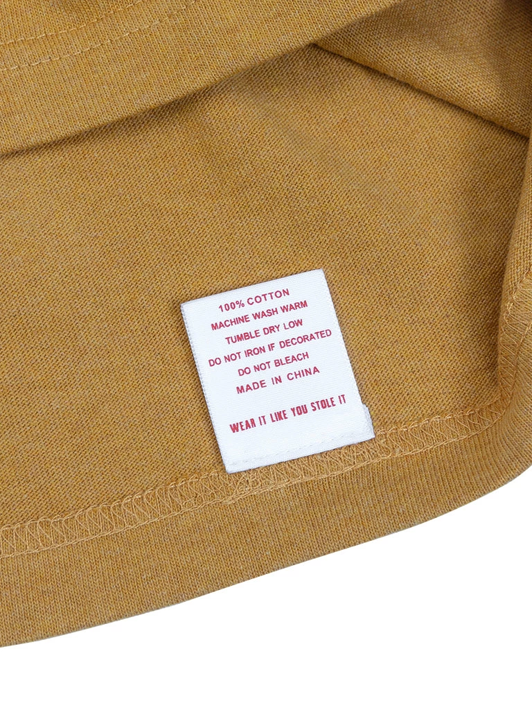 Non Stock MFG. CO. 9 Oz Cotton Tubular T-Shirt - Ginger TOPS 13 Non Stock MFG. CO. 9 Oz Cotton Tubular T-Shirt - Ginger TOPS