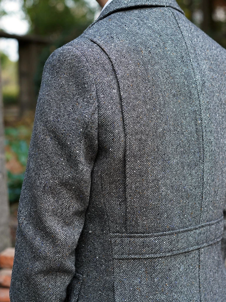 Annual Ring Coloured Speckle Tweed Safari Jacket TOPS 7 Annual Ring Coloured Speckle Tweed Safari Jacket TOPS