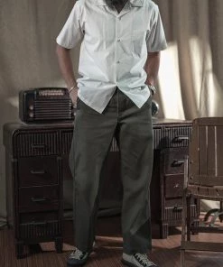 Bronson MFG. CO. Classic Panama Open Collar Shirt - Ivory White