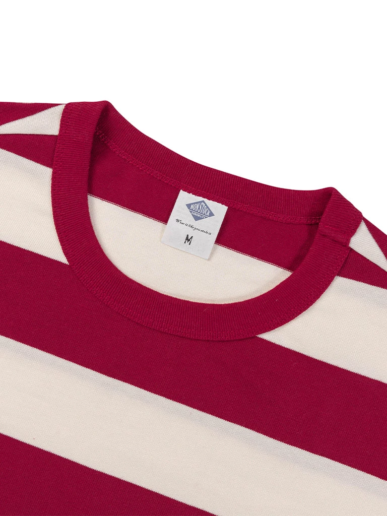 Non Stock MFG. CO. Heavyweight Cotton Wide Striped T-Shirt - Red NEW ARRIVALS 8 Non Stock MFG. CO. Heavyweight Cotton Wide Striped T-Shirt - Red NEW ARRIVALS