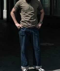 Bronson MFG. CO. Vintage Short Sleeve Henley T-Shirt - Green