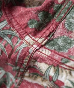 Bronson MFG. CO. Lot AS08 Ukiyo-e Tiger & Bambo Pattern Aloha Shirt - Wine Red NEW ARRIVALS