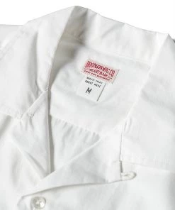 Bronson MFG. CO. Classic Panama Open Collar Shirt - Ivory White