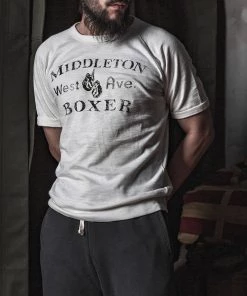 Bronson MFG. CO. Heavy Duty Boxer Physical Training T-Shirt - White Back In Stock